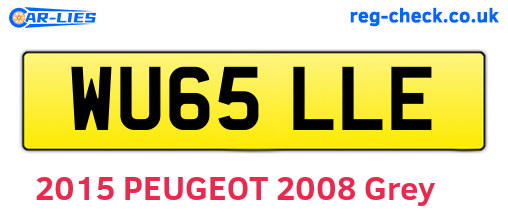 WU65LLE are the vehicle registration plates.