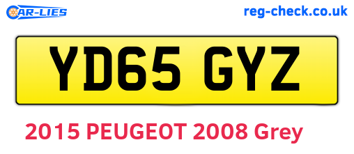 YD65GYZ are the vehicle registration plates.