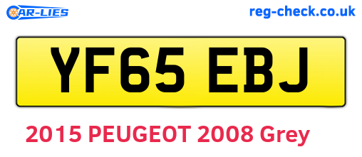 YF65EBJ are the vehicle registration plates.