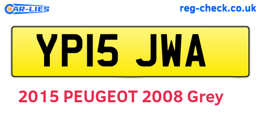 YP15JWA are the vehicle registration plates.