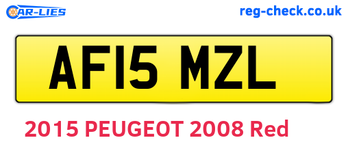 AF15MZL are the vehicle registration plates.