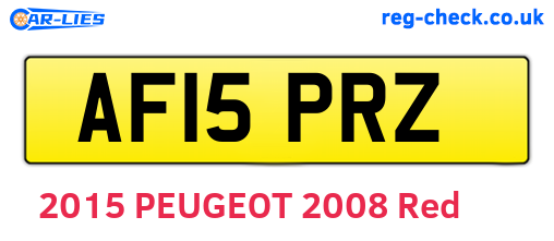 AF15PRZ are the vehicle registration plates.