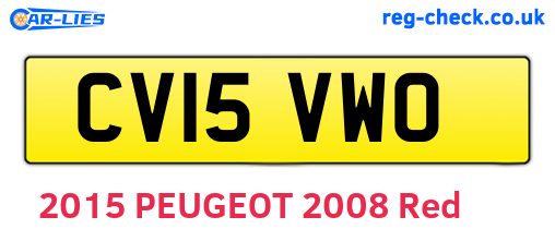 CV15VWO are the vehicle registration plates.