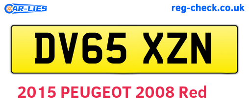 DV65XZN are the vehicle registration plates.