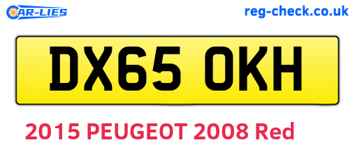 DX65OKH are the vehicle registration plates.