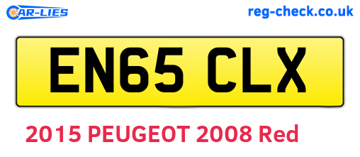 EN65CLX are the vehicle registration plates.