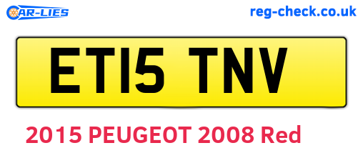 ET15TNV are the vehicle registration plates.