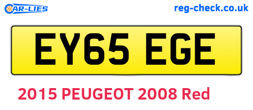 EY65EGE are the vehicle registration plates.