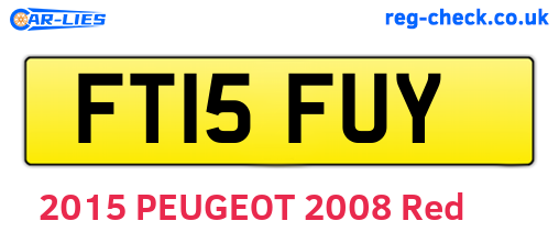 FT15FUY are the vehicle registration plates.