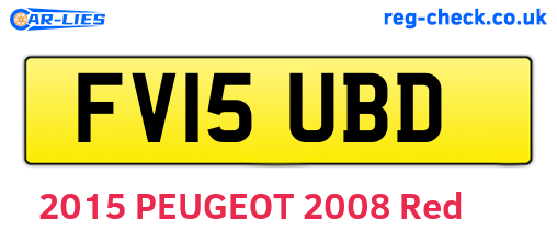 FV15UBD are the vehicle registration plates.