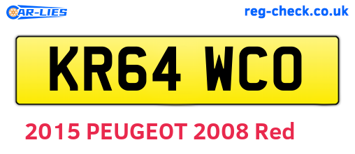 KR64WCO are the vehicle registration plates.