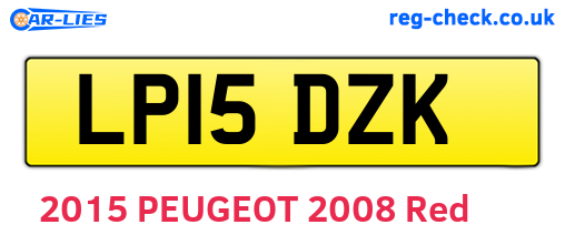 LP15DZK are the vehicle registration plates.
