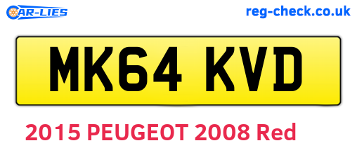 MK64KVD are the vehicle registration plates.