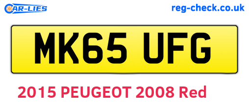MK65UFG are the vehicle registration plates.