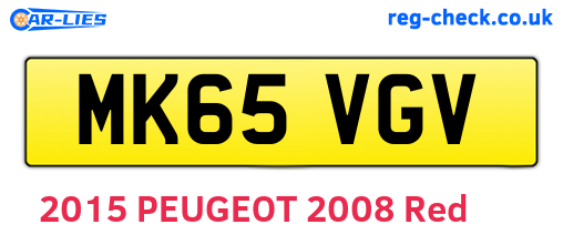 MK65VGV are the vehicle registration plates.