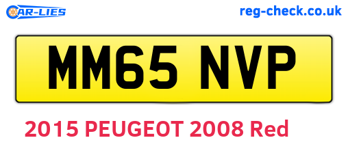MM65NVP are the vehicle registration plates.