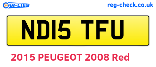 ND15TFU are the vehicle registration plates.