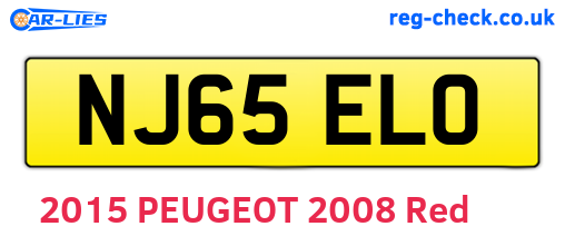 NJ65ELO are the vehicle registration plates.