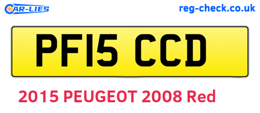 PF15CCD are the vehicle registration plates.