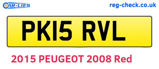 PK15RVL are the vehicle registration plates.