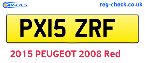 PX15ZRF are the vehicle registration plates.