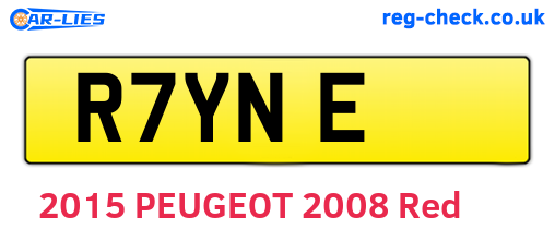 R7YNE are the vehicle registration plates.