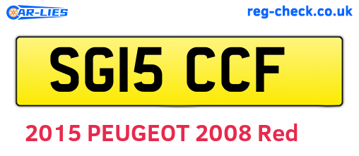 SG15CCF are the vehicle registration plates.