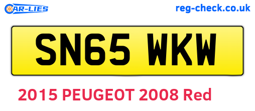 SN65WKW are the vehicle registration plates.
