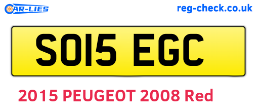 SO15EGC are the vehicle registration plates.