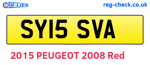 SY15SVA are the vehicle registration plates.