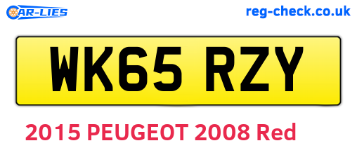 WK65RZY are the vehicle registration plates.