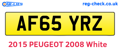 AF65YRZ are the vehicle registration plates.