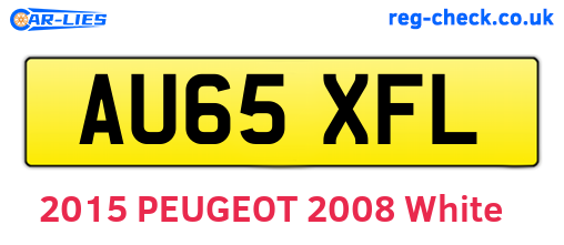 AU65XFL are the vehicle registration plates.