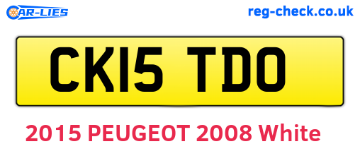 CK15TDO are the vehicle registration plates.