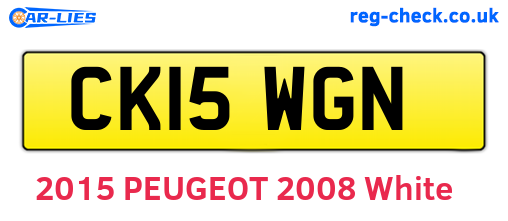 CK15WGN are the vehicle registration plates.