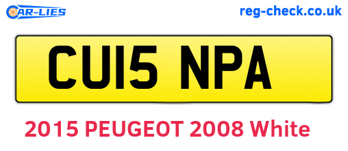 CU15NPA are the vehicle registration plates.