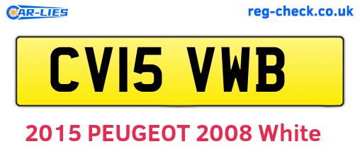 CV15VWB are the vehicle registration plates.
