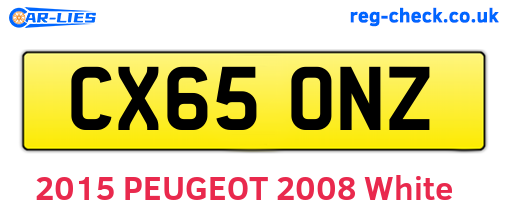 CX65ONZ are the vehicle registration plates.