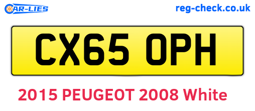 CX65OPH are the vehicle registration plates.