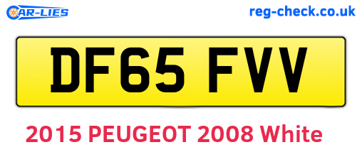 DF65FVV are the vehicle registration plates.