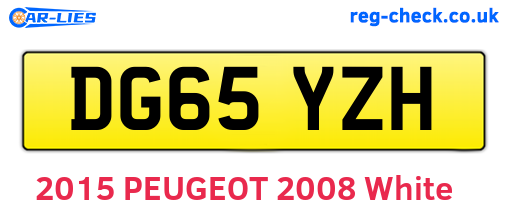 DG65YZH are the vehicle registration plates.