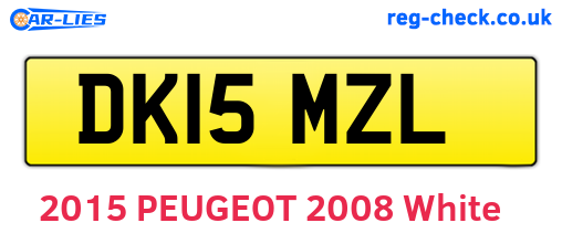 DK15MZL are the vehicle registration plates.