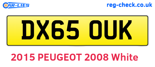 DX65OUK are the vehicle registration plates.