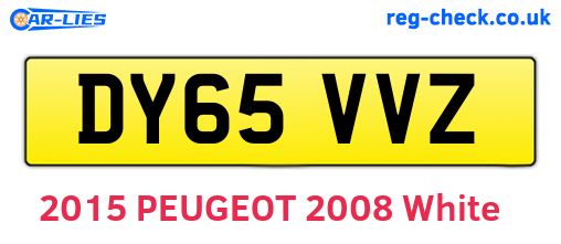 DY65VVZ are the vehicle registration plates.