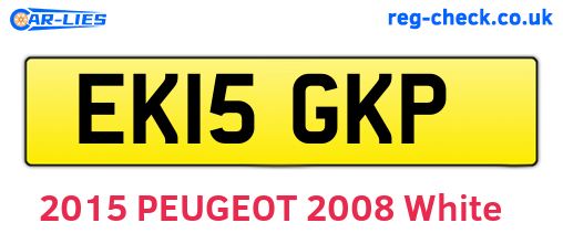 EK15GKP are the vehicle registration plates.