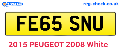 FE65SNU are the vehicle registration plates.