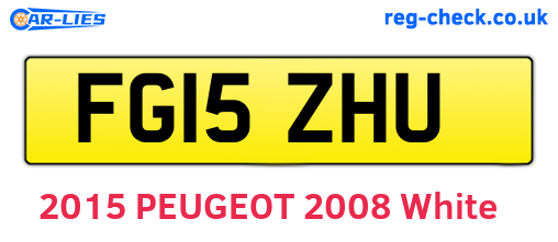 FG15ZHU are the vehicle registration plates.