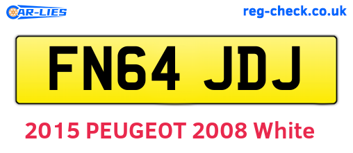FN64JDJ are the vehicle registration plates.