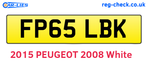 FP65LBK are the vehicle registration plates.
