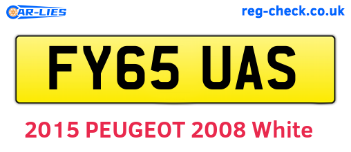 FY65UAS are the vehicle registration plates.